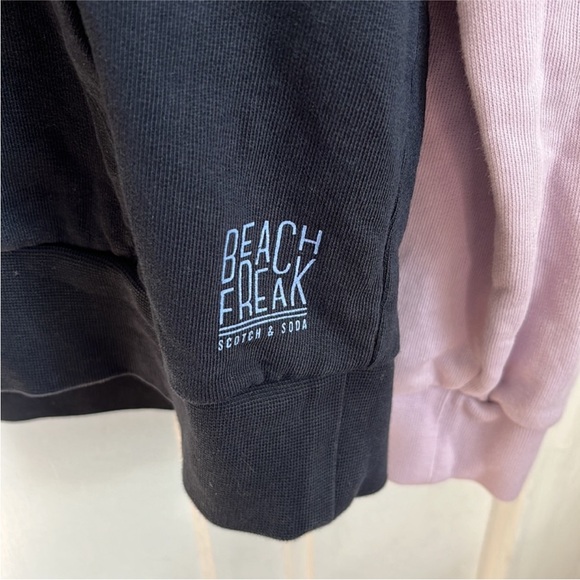 Scotch & Soda Summer Color Block Cotton Hoodie Pullover Beach Freak - Picture 3 of 6